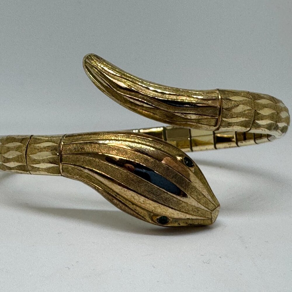 Vintage gold colored Snake Bracelet